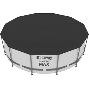 Bestway Flowclear Bâche de piscine ronde de 3,7 m avec trous de drainage et cordon de serrage pour piscine hors sol et utilisation en extérieur, noir - Publicité Bestway Flowclear Bâche de piscine ronde de 3,7 m avec trous de drainage et cordon de serrage pour piscine hors sol et utilisation en extérieur, noir - Publicité