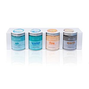 AquaFinesse Lot de 4 sels de bain Spa de Luxe Parfums aux quatre éléments WA26 - Publicité