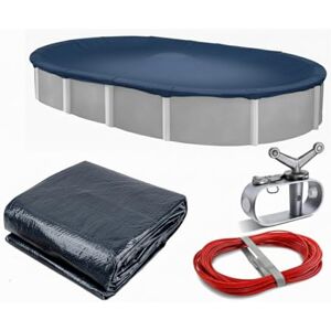 Winter Block WC1015OV Bâche d'hiver pour Piscine Hors Sol, Ovale de 3 x 4,5 m, Bleu uni – Comprend treuil et câble pour Une Installation Facile – Résistance et durabilité supérieures, traitée pour la - Publicité Winter Block WC1015OV Bâche d'hiver pour Piscine Hors Sol, Ovale de 3 x 4,5 m, Bleu uni – Comprend treuil et câble pour Une Installation Facile – Résistance et durabilité supérieures, traitée pour la - Publicité