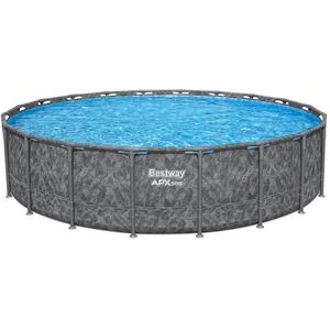 Bestway Kit Piscine Hors Sol Ronde APX 365-610 cm x 610 cm x 132 cm Gris foncé - Publicité Bestway Kit Piscine Hors Sol Ronde APX 365-610 cm x 610 cm x 132 cm Gris foncé - Publicité