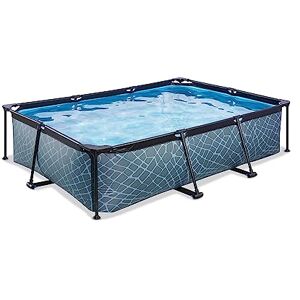 EXIT TOYS Piscine Hors Sol Rectangulaire 300 x 200 x 65 cm avec Pompe Filtrante – pour Familles et Jeunes Enfants – Piscine Tubulaire en Acier – TÜV, CE et en 16582 – Stone – Gris - Publicité EXIT TOYS Piscine Hors Sol Rectangulaire 300 x 200 x 65 cm avec Pompe Filtrante – pour Familles et Jeunes Enfants – Piscine Tubulaire en Acier – TÜV, CE et en 16582 – Stone – Gris - Publicité