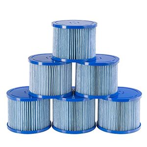 AREBOS Flowclear Cartouches   Filtre de Piscine   6X Cartouches de Filtre Spa Hot Tubs   Filtre antimicrobien   Bleu - Publicité