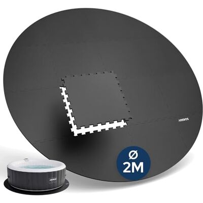 AREBOS Tapis de Protection Rond Ø 200 cm pour Piscine et Spa Tapis Puzzle Isolant et antidérapant Protection pour extérieur & Whirlpool Gonflable - Publicité AREBOS Tapis de Protection Rond Ø 200 cm pour Piscine et Spa Tapis Puzzle Isolant et antidérapant Protection pour extérieur & Whirlpool Gonflable - Publicité