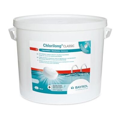 Bayrol - Chlorilong Classic - 10 kg - Dissolution lente - Produit chimique pour piscine - Publicité Bayrol - Chlorilong Classic - 10 kg - Dissolution lente - Produit chimique pour piscine - Publicité