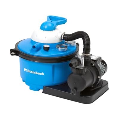 Steinbach Système de filtration Comfort 50-040200Y Pompe auto-amorçante pour piscines jusqu'à 33 000 L Débit de circulation 6,6 m3/h Préfiltre intégré et manomètre - Publicité Steinbach Système de filtration Comfort 50-040200Y Pompe auto-amorçante pour piscines jusqu'à 33 000 L Débit de circulation 6,6 m3/h Préfiltre intégré et manomètre - Publicité