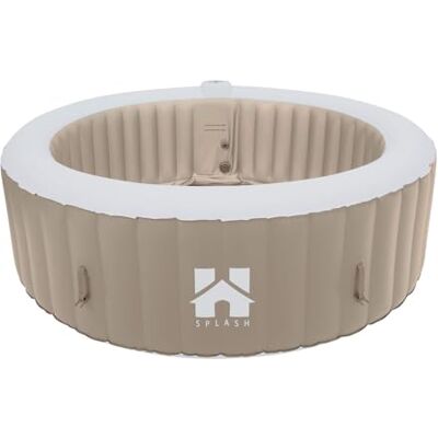 Home Deluxe Jacuzzi d'extérieur Splash Couleur : Beige ⌀ 208 cm, Hauteur 65 cm, 130 Jets d'air Couverture, kit de réparation, kit de Filtration Inclus I Spa d'extérieur pour 6 Personnes - Publicité Home Deluxe Jacuzzi d'extérieur Splash Couleur : Beige ⌀ 208 cm, Hauteur 65 cm, 130 Jets d'air Couverture, kit de réparation, kit de Filtration Inclus I Spa d'extérieur pour 6 Personnes - Publicité