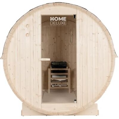 Home Deluxe Sauna extérieur en tonneau Lahti L Dimensions : L x P x H : env. 189 cm x 191 cm x 180 cm, Bois : épicéa poêle et Accessoires de Sauna Inclus I Sauna de Jardin, Sauna extérieur, - Publicité Home Deluxe Sauna extérieur en tonneau Lahti L Dimensions : L x P x H : env. 189 cm x 191 cm x 180 cm, Bois : épicéa poêle et Accessoires de Sauna Inclus I Sauna de Jardin, Sauna extérieur, - Publicité