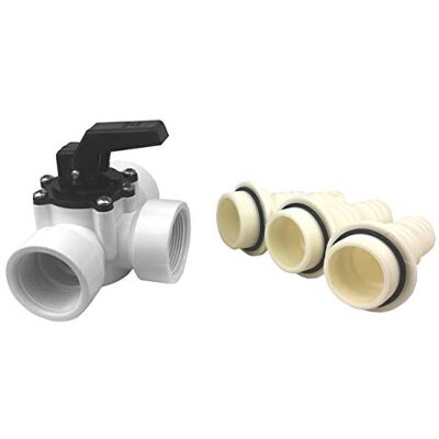 well2wellness ® Vanne solaire 3 voies en PVC avec filetage intérieur 1 1/2" + 3 douilles de tuyau 32-38 mm avec joint torique - Publicité well2wellness ® Vanne solaire 3 voies en PVC avec filetage intérieur 1 1/2" + 3 douilles de tuyau 32-38 mm avec joint torique - Publicité