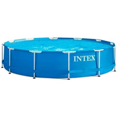Intex kit piscinette Metal Frame Ronde Tubulaire (ø) 3,66 x (h) 0,76m - Publicité Intex kit piscinette Metal Frame Ronde Tubulaire (ø) 3,66 x (h) 0,76m - Publicité