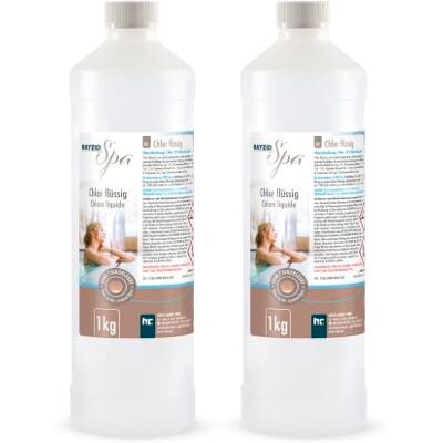 Höfer Chemie Bayzid Chlore Liquide Spa 2 x 1 kg Désinfection Longue Durée Désinfectant Rapide pour Spas & Pataugeoires Teneur en Chlore Actif 13-15% Sans Acide Cyanurique Facile à Utiliser - Publicité Höfer Chemie Bayzid Chlore Liquide Spa 2 x 1 kg Désinfection Longue Durée Désinfectant Rapide pour Spas & Pataugeoires Teneur en Chlore Actif 13-15% Sans Acide Cyanurique Facile à Utiliser - Publicité