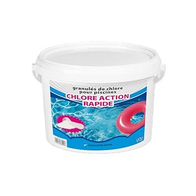 BSI Chlore Choc Action Rapide Désinfection Totale De l'Eau Spécial Bactéries Idéal Pour Piscine Et Spa Granulé 5kg - Publicité BSI Chlore Choc Action Rapide Désinfection Totale De l'Eau Spécial Bactéries Idéal Pour Piscine Et Spa Granulé 5kg - Publicité