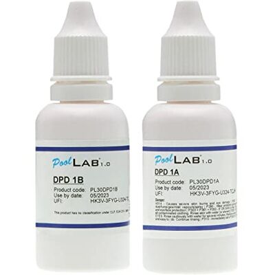 POWERHAUS24 PoolLAB Réactif liquide 30 ml DPD 1A + 30 ml DPD 1B pour déterminer le chlore libre, fabriqué en Allemagne, utilisation simplifiée - Publicité POWERHAUS24 PoolLAB Réactif liquide 30 ml DPD 1A + 30 ml DPD 1B pour déterminer le chlore libre, fabriqué en Allemagne, utilisation simplifiée - Publicité
