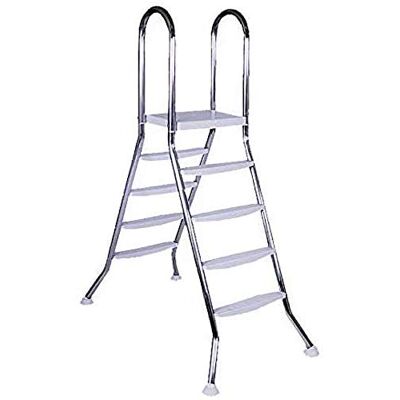 Steinbach 018025 Escabeau en Acier Inoxydable 4 + 4 marches pour Bassin de 120 cm et 135 cm Diamètre 43 mm - Publicité Steinbach 018025 Escabeau en Acier Inoxydable 4 + 4 marches pour Bassin de 120 cm et 135 cm Diamètre 43 mm - Publicité