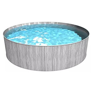 Steinbach New Splasher Secure 011002G Piscine à paroi en Acier Ø 350 x 90 m Piscine Ronde Aspect Bois Gris foncé et Film intérieur Gris pour jusqu'à 7 800 l d'eau avec système de Filtration à - Publicité Steinbach New Splasher Secure 011002G Piscine à paroi en Acier Ø 350 x 90 m Piscine Ronde Aspect Bois Gris foncé et Film intérieur Gris pour jusqu'à 7 800 l d'eau avec système de Filtration à - Publicité
