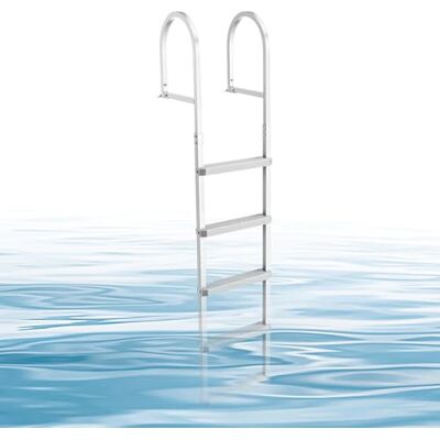 VEVOR Échelle de Ponton 5 Marches Amovible, Échelle de Baignade en Alliage d'Aluminium pour Lac, Piscine, Bateau et Quai, Capacité de Charge 227 kg, avec Mains Courantes, Marches Antidérapantes en PP - Publicité VEVOR Échelle de Ponton 5 Marches Amovible, Échelle de Baignade en Alliage d'Aluminium pour Lac, Piscine, Bateau et Quai, Capacité de Charge 227 kg, avec Mains Courantes, Marches Antidérapantes en PP - Publicité