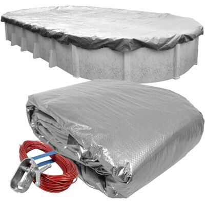 Robelle Dura-Guard 551632-4-ROB Bâche d'hiver pour Piscine Hors Sol Ovale Argenté 4,9 x 9,8 m - Publicité Robelle Dura-Guard 551632-4-ROB Bâche d'hiver pour Piscine Hors Sol Ovale Argenté 4,9 x 9,8 m - Publicité