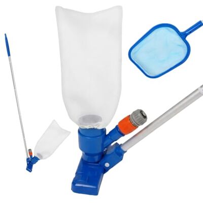 Relaxdays Kit Piscine 3 pcs Perche Longue, épuisette, Argent/Bleu - Publicité Relaxdays Kit Piscine 3 pcs Perche Longue, épuisette, Argent/Bleu - Publicité