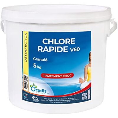 OCEDIS Chlore Rapide V60 granulé Piscine Chlore stabilisé 5kg - Publicité OCEDIS Chlore Rapide V60 granulé Piscine Chlore stabilisé 5kg - Publicité