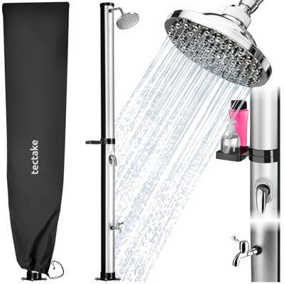 tectake ® Douche Solaire multifonctionnelle Eau Chaude 20L, Pommeau de Douche Effet de Pluie, Porte-Savon et Housse de Protection, Douche Solaire exterieure Jardin, Piscine, Camping, Spa, Sauna, Plage - Publicité tectake ® Douche Solaire multifonctionnelle Eau Chaude 20L, Pommeau de Douche Effet de Pluie, Porte-Savon et Housse de Protection, Douche Solaire exterieure Jardin, Piscine, Camping, Spa, Sauna, Plage - Publicité