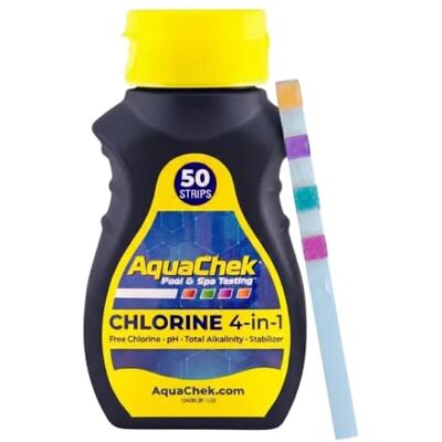 AquaChek 511244A Piscine et spa Strip Test, Jaune - Publicité AquaChek 511244A Piscine et spa Strip Test, Jaune - Publicité