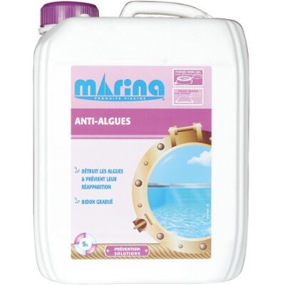 Marina Produit d'entretien piscines et spas Anti Algues 5L - Publicité Marina Produit d'entretien piscines et spas Anti Algues 5L - Publicité