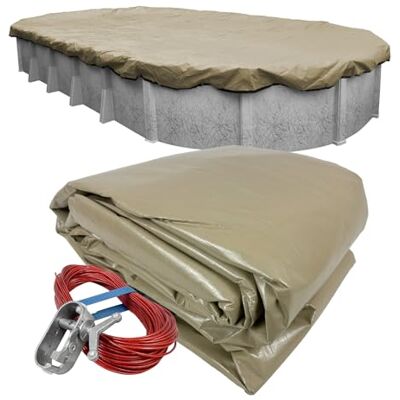 Robelle 321218–4 Dura-Guard Winter Coque pour 12 5,5 m la Piscine Hors-Sol Ovale 16' x 25' Oval Pool 11 Premium - Publicité Robelle 321218–4 Dura-Guard Winter Coque pour 12 5,5 m la Piscine Hors-Sol Ovale 16' x 25' Oval Pool 11 Premium - Publicité