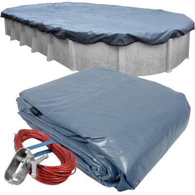 Robelle 321218–4 Dura-Guard Winter Coque pour 12 5,5 m la Piscine Hors-Sol Ovale 16' x 25' Oval Pool 06 Premier - Publicité Robelle 321218–4 Dura-Guard Winter Coque pour 12 5,5 m la Piscine Hors-Sol Ovale 16' x 25' Oval Pool 06 Premier - Publicité