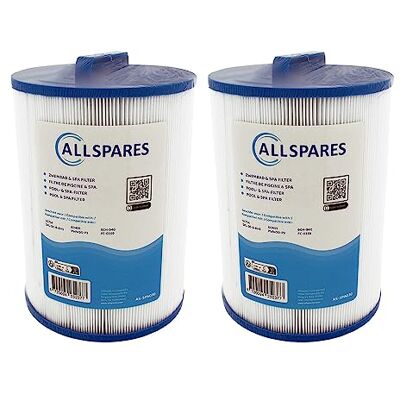 AllSpares Filtre pour Spa (2X) adapté pour SC714 / 60401 / 6CH-940 / PWW50P3 / FC-0359/817-0050/378902 (Ø150x210mm) - Publicité AllSpares Filtre pour Spa (2X) adapté pour SC714 / 60401 / 6CH-940 / PWW50P3 / FC-0359/817-0050/378902 (Ø150x210mm) - Publicité