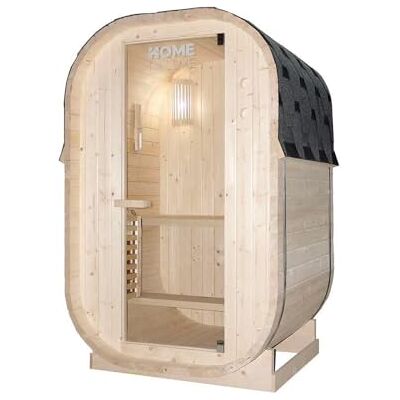 Home Deluxe Sauna extérieur Cube S Dimensions : env. 194 cm x 120 cm, Bois : épicéa poêle et Accessoires pour Sauna Inclus I Sauna de Jardin, Sauna extérieur, Sauna tonneau pour 2 Personnes - Publicité Home Deluxe Sauna extérieur Cube S Dimensions : env. 194 cm x 120 cm, Bois : épicéa poêle et Accessoires pour Sauna Inclus I Sauna de Jardin, Sauna extérieur, Sauna tonneau pour 2 Personnes - Publicité