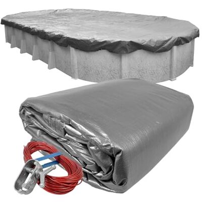 Robelle 321218–4 Dura-Guard Winter Coque pour 12 5,5 m la Piscine Hors-Sol Ovale 21' x 41' Oval Pool 04 Platinum - Publicité Robelle 321218–4 Dura-Guard Winter Coque pour 12 5,5 m la Piscine Hors-Sol Ovale 21' x 41' Oval Pool 04 Platinum - Publicité