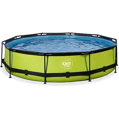 EXIT TOYS Piscine Hors Sol Tubulaire Ronde ø 360 x 76 cm avec Pompe Filtrante – pour Enfants – Structure Stable – Certifiée TÜV CE en 16582 – Lime – Vert - Publicité EXIT TOYS Piscine Hors Sol Tubulaire Ronde ø 360 x 76 cm avec Pompe Filtrante – pour Enfants – Structure Stable – Certifiée TÜV CE en 16582 – Lime – Vert - Publicité