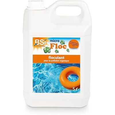 BSI Micro Floc Floculant Liquide Pour Amalgamer La Pollution Organique Spécial Piscine 5L - Publicité BSI Micro Floc Floculant Liquide Pour Amalgamer La Pollution Organique Spécial Piscine 5L - Publicité