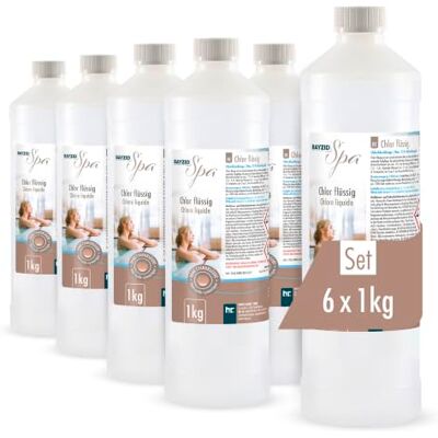Höfer Chemie Bayzid Chlore Liquide Spa 6 x 1 kg Désinfection Longue Durée Désinfectant Rapide pour Spas & Pataugeoires Teneur en Chlore Actif 13-15% Sans Acide Cyanurique Facile à Utiliser - Publicité Höfer Chemie Bayzid Chlore Liquide Spa 6 x 1 kg Désinfection Longue Durée Désinfectant Rapide pour Spas & Pataugeoires Teneur en Chlore Actif 13-15% Sans Acide Cyanurique Facile à Utiliser - Publicité