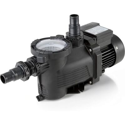 AREBOS Pompe de piscine 350W Pompe de filtration avec préfiltre & 9500 l/h Pompe de piscine pour système de filtration à sable & système de filtration puissante & efficace en énergie - Publicité AREBOS Pompe de piscine 350W Pompe de filtration avec préfiltre & 9500 l/h Pompe de piscine pour système de filtration à sable & système de filtration puissante & efficace en énergie - Publicité