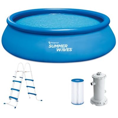 Piscine ronde Summer Waves 457cm avec système de filtration - Piscine - Publicité Piscine ronde Summer Waves 457cm avec système de filtration - Piscine - Publicité