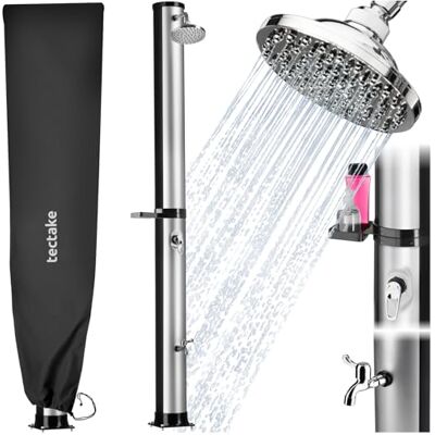 tectake ® Douche Solaire multifonctionnelle Eau Chaude 40L, Pommeau de Douche Effet de Pluie, Porte-Savon et Housse de Protection, Douche Solaire exterieure Jardin, Piscine, Camping, Spa, Sauna, Plage - Publicité tectake ® Douche Solaire multifonctionnelle Eau Chaude 40L, Pommeau de Douche Effet de Pluie, Porte-Savon et Housse de Protection, Douche Solaire exterieure Jardin, Piscine, Camping, Spa, Sauna, Plage - Publicité