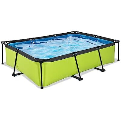 EXIT TOYS Piscine Lime 300x200x65cm Piscine Hors Sol Rectangulaire avec Pompe Filtrante à Cartouche Entrée Basse Idéal pour Les Jeunes Enfants Cadre Stable Design Unique Vert - Publicité EXIT TOYS Piscine Lime 300x200x65cm Piscine Hors Sol Rectangulaire avec Pompe Filtrante à Cartouche Entrée Basse Idéal pour Les Jeunes Enfants Cadre Stable Design Unique Vert - Publicité