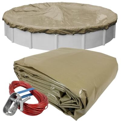 Robelle 3212-4 Dura-Guard Bâche d'hiver pour Piscine Hors Sol Ronde 12 Pieds 21' Round Pool 08 Qualité supérieure. Publicité Robelle 3212-4 Dura-Guard Bâche d'hiver pour Piscine Hors Sol Ronde 12 Pieds 21' Round Pool 08 Qualité supérieure. Publicité