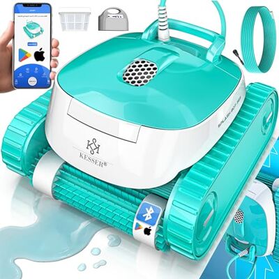 KESSER ® Robot de piscine pour sol et mur jusqu'à 100 m², nettoyage de ligne d'eau, nettoyeur automatique de piscine avec fonction d'application et module de commande, aspirateur de piscine pour - Publicité KESSER ® Robot de piscine pour sol et mur jusqu'à 100 m², nettoyage de ligne d'eau, nettoyeur automatique de piscine avec fonction d'application et module de commande, aspirateur de piscine pour - Publicité