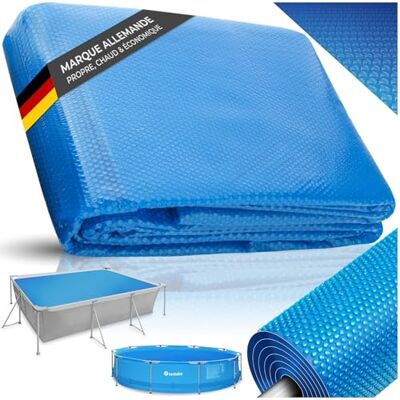 tectake ® Bache a Bulle Piscine 4 x 6 m, Bache Piscine Adaptable à la Taille souhaitée, Bâche de Protection et Chauffage Solaire rectangulaire pour Piscines, Spa, Bassin, Faible évaporation de l'eau - Publicité tectake ® Bache a Bulle Piscine 4 x 6 m, Bache Piscine Adaptable à la Taille souhaitée, Bâche de Protection et Chauffage Solaire rectangulaire pour Piscines, Spa, Bassin, Faible évaporation de l'eau - Publicité