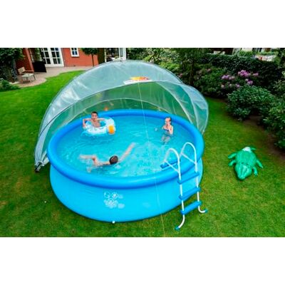 SunnyTent dôme de Piscine Ø 540 cm – abri Piscine Hors Sol Transparent, pour piscines Rondes & rectangulaires, Effet Serre - Publicité SunnyTent dôme de Piscine Ø 540 cm – abri Piscine Hors Sol Transparent, pour piscines Rondes & rectangulaires, Effet Serre - Publicité
