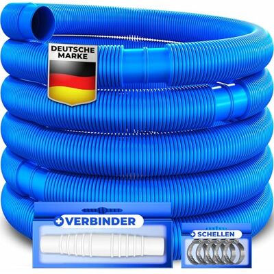 KESSER ® Tuyau de bassin Tuyau de piscine avec manchons Tuyau solaire pour piscine et bassin Tuyau d'aspiration Tuyau de pompe Tuyau d'eau flexible 14m / Ø 38mm, bleu - Publicité KESSER ® Tuyau de bassin Tuyau de piscine avec manchons Tuyau solaire pour piscine et bassin Tuyau d'aspiration Tuyau de pompe Tuyau d'eau flexible 14m / Ø 38mm, bleu - Publicité