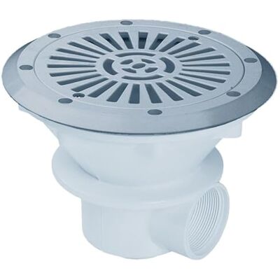 PISCINEO Bonde de Fond Liner de Coloris Gris pour Piscine enterrée - Publicité PISCINEO Bonde de Fond Liner de Coloris Gris pour Piscine enterrée - Publicité