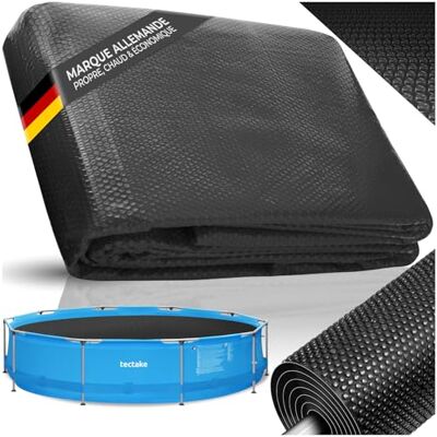 tectake ® Bache Piscine Ronde Ø250 cm, Bache a Bulle Piscine résistante, Adaptable à la Taille souhaitée, Bâche de Protection et Chauffage Solaire Piscines, Spa, Bassin, Faible évaporation de l'eau - Publicité tectake ® Bache Piscine Ronde Ø250 cm, Bache a Bulle Piscine résistante, Adaptable à la Taille souhaitée, Bâche de Protection et Chauffage Solaire Piscines, Spa, Bassin, Faible évaporation de l'eau - Publicité