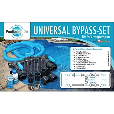 well2wellness ® Pool Bypass Set Universal pour Pompes à Chaleur, Chauffage des piscines et Chauffage Solaire - Publicité well2wellness ® Pool Bypass Set Universal pour Pompes à Chaleur, Chauffage des piscines et Chauffage Solaire - Publicité