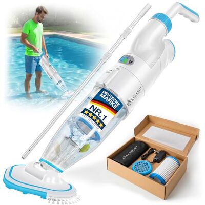 KESSER ® Aspirateur de Piscine avec Batterie + Couverture électrique Aspirateur de Piscine à Main Nettoyeur de Piscine avec Filtre & système à 2 Vitesses Aspirateur à Main, Jusqu'à 15 m³ - Publicité KESSER ® Aspirateur de Piscine avec Batterie + Couverture électrique Aspirateur de Piscine à Main Nettoyeur de Piscine avec Filtre & système à 2 Vitesses Aspirateur à Main, Jusqu'à 15 m³ - Publicité