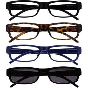 Lunettes de lecture Opulize Noire Marron Bleue - Protection UV400 - Pack de 4 - Publicité Lunettes de lecture Opulize Noire Marron Bleue - Protection UV400 - Pack de 4 - Publicité