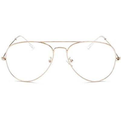 MIGOO Anti Lumière bleue Lunettes Rétro Aviateur Lunettes de lecture à verres transparents, Hommes/Femmes - Publicité MIGOO Anti Lumière bleue Lunettes Rétro Aviateur Lunettes de lecture à verres transparents, Hommes/Femmes - Publicité