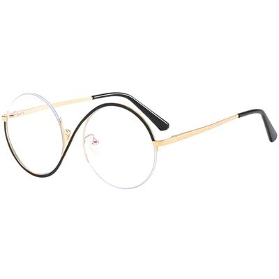QXEYEGLAS Lunettes de lecture rondes surdimensionnées à demi-monture 2.0 pour femme, grand métal lecteur d'ordinateur rétro avec filtre de lumière bleue, grandes lunettes loupe antireflet élégantes - Publicité QXEYEGLAS Lunettes de lecture rondes surdimensionnées à demi-monture 2.0 pour femme, grand métal lecteur d'ordinateur rétro avec filtre de lumière bleue, grandes lunettes loupe antireflet élégantes - Publicité