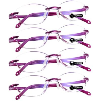 TERAISE 4 Pcs Lunettes De Lecture Homme/Femme De Mode Anti-Bleu Lumière Qualité Lecteurs Diamant Conception De Coupe Anti-Fatigue Pour Les Ordinateur/Téléphone portable Lunettes - Publicité TERAISE 4 Pcs Lunettes De Lecture Homme/Femme De Mode Anti-Bleu Lumière Qualité Lecteurs Diamant Conception De Coupe Anti-Fatigue Pour Les Ordinateur/Téléphone portable Lunettes - Publicité